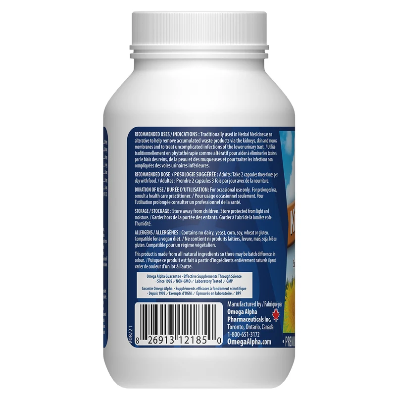 Omega Alpha - Kidney Plus - Kidney & Urinary Tract Support | 90 VegCaps