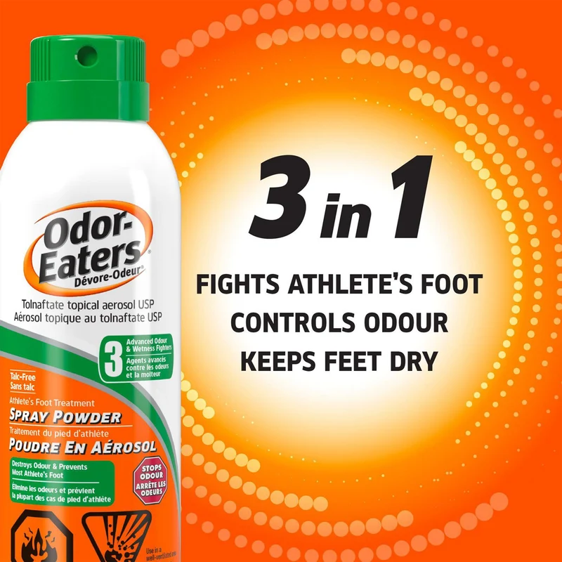 Odor-Eaters - Talc-Free Athlete's Foot Treatment Aerosol Spray Powder | 113 g