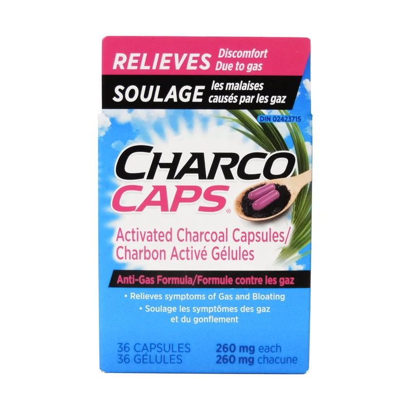Charco Caps - Activated Charcoal Capsules | 36 Capsules