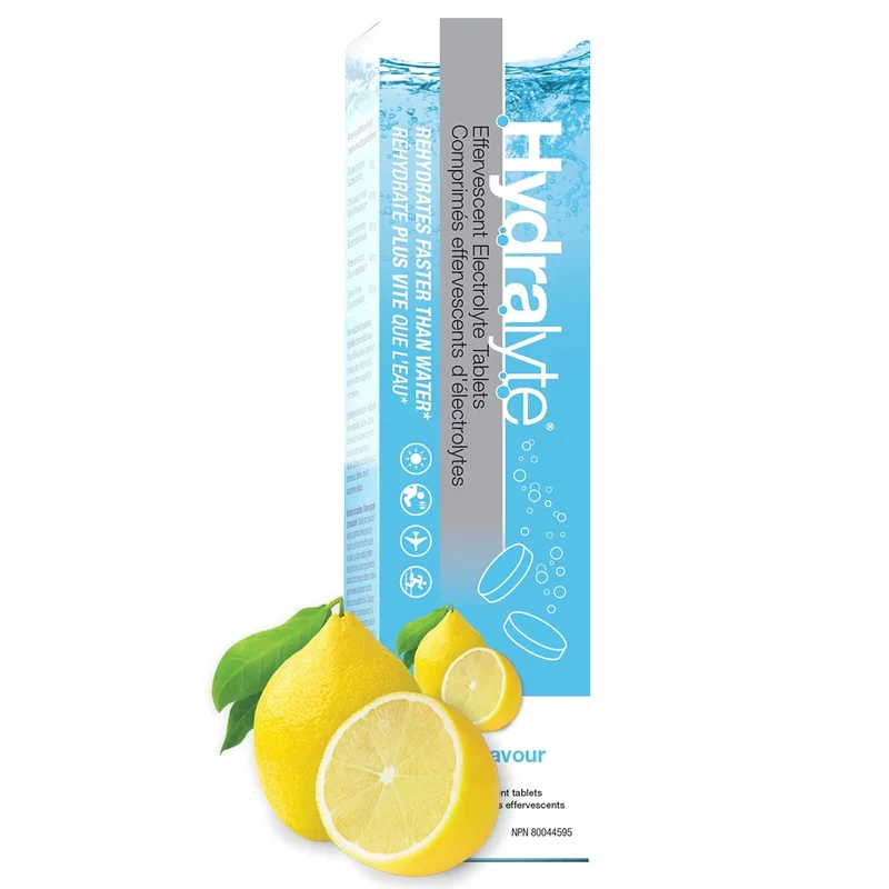 Hydralyte - Clinical Hydration Effervescent Electrolyte Tablets - Lemonade Flavour | 20 Tablets