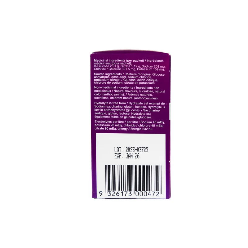 Hydralyte - Clinical Hydration Electrolyte Maintenance Powder - Berry Flavour | 10 x 4.9 g
