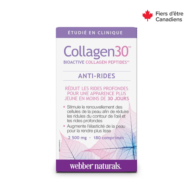 Webber Naturals - Collagen30 Bioactive Collagen Peptides Anti-Wrinkle | 180 Tablets