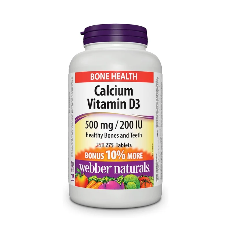 Webber Naturals - Calcium Vitamin D3 500mg | 275 Tablets