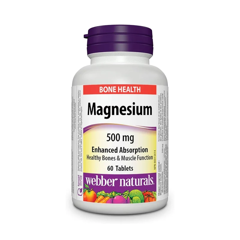 Webber Naturals - Magnesium 500 mg Enhanced Absorption | 60 Tablets