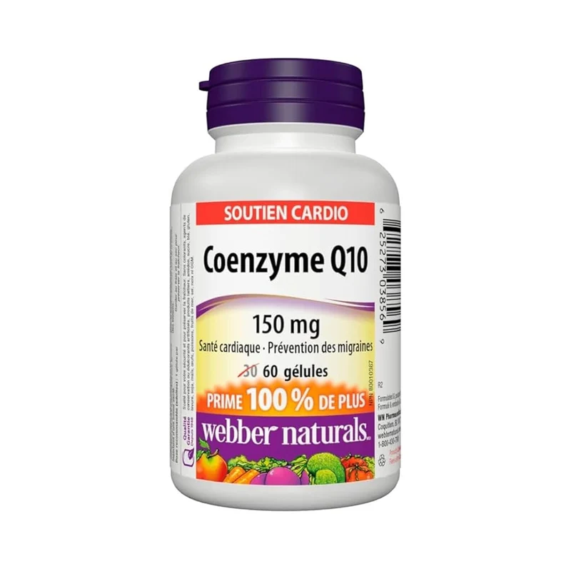 Webber Naturals - Coenzyme Q10 150 mg | BONUS 30+30 Softgels
