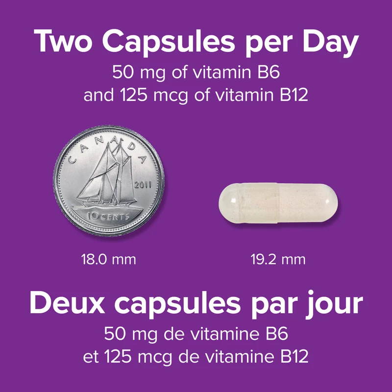 Webber Naturals - B6 + B12 with Folic Acid | 120 Capsules