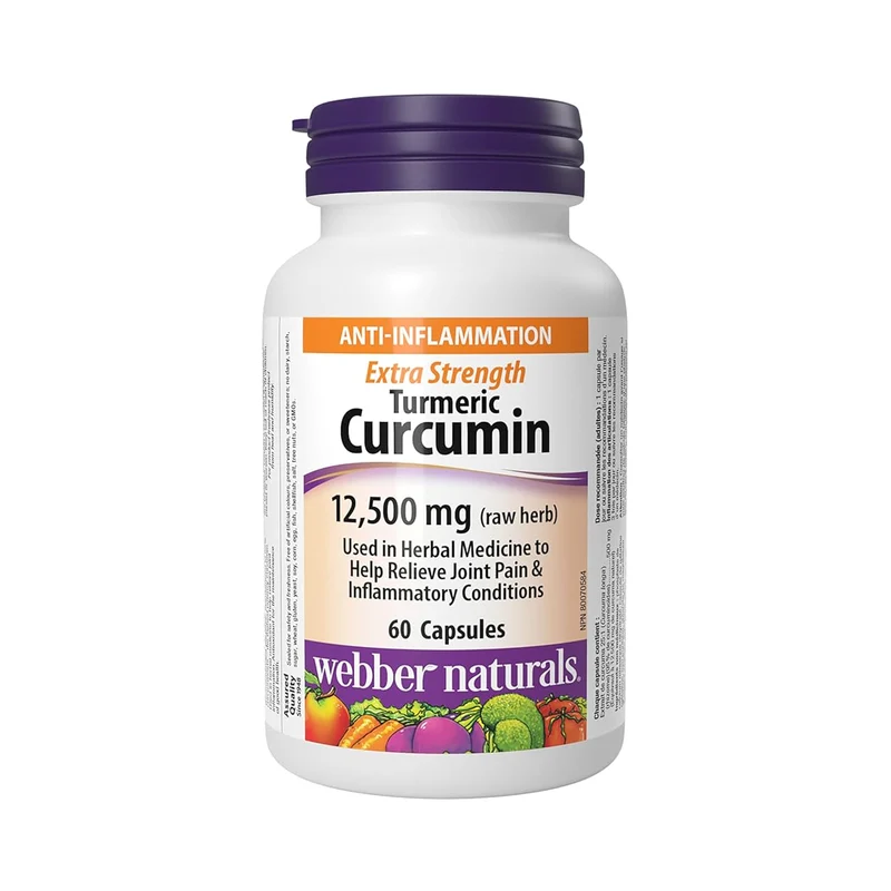 Webber Naturals - Extra Strength Turmeric 12,500 mg (raw herb) | 60 Capsules