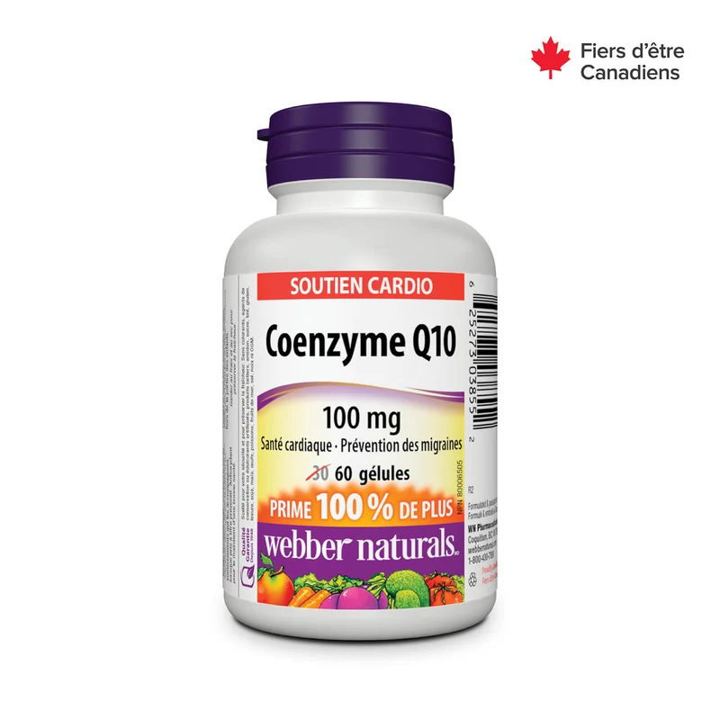 Webber Naturals - Coenzyme Q10 100 mg | BONUS 30+30 Softgels