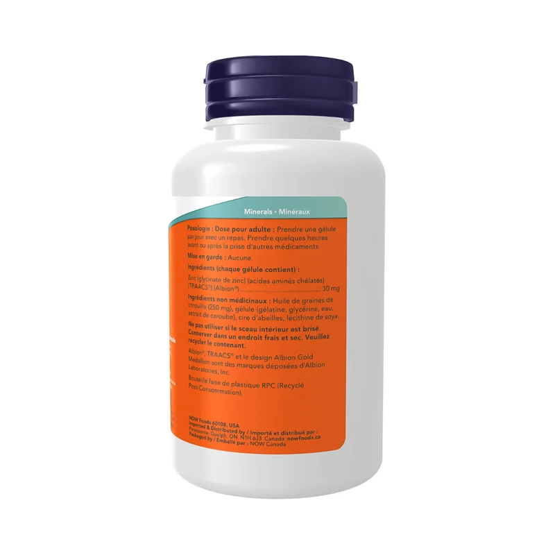 NOW - Zinc Glycinate 30 mg | 120 Softgels