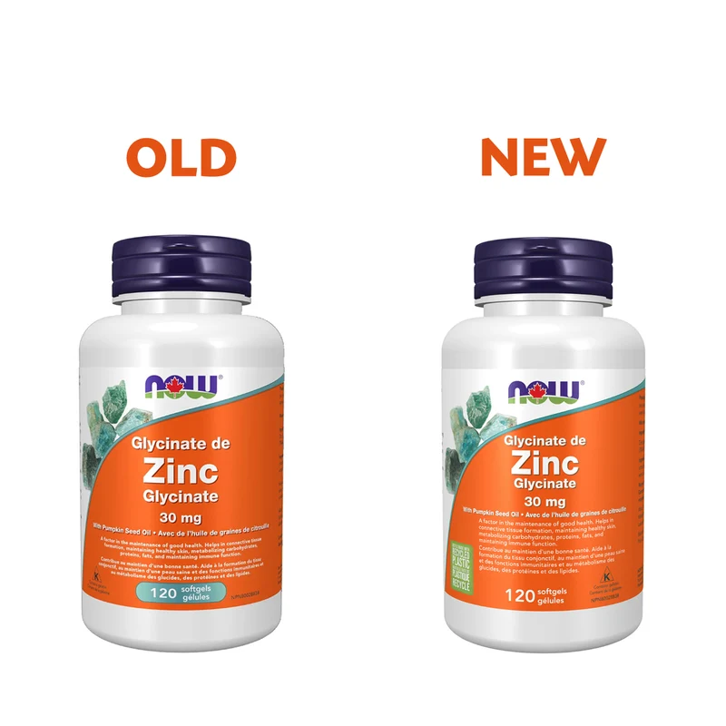 NOW - Zinc Glycinate 30 mg | 120 Softgels