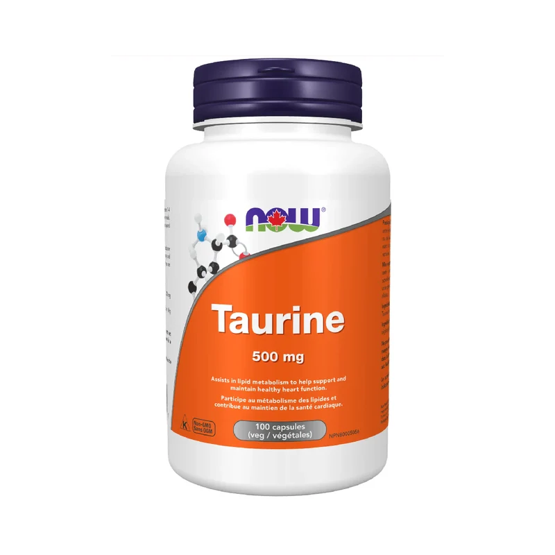 NOW - Taurine 500 mg | 100 Veg Capsules
