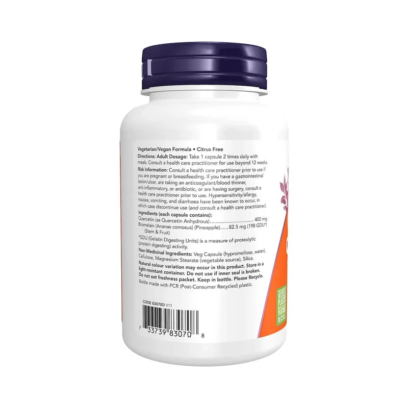 NOW - Quercetin with Bromelain | 120 Veg Capsules