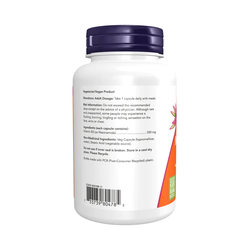 NOW - Niacinamide 500 mg | 100 Veg Caps