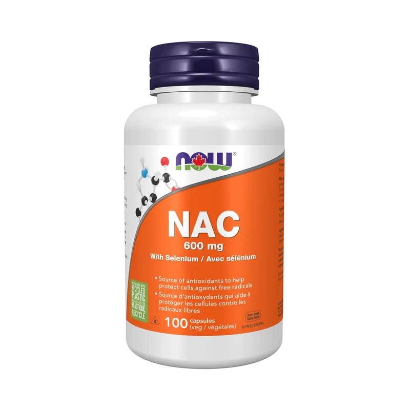 NOW - NAC 600 mg with Selenium | 100 Veg Capsules