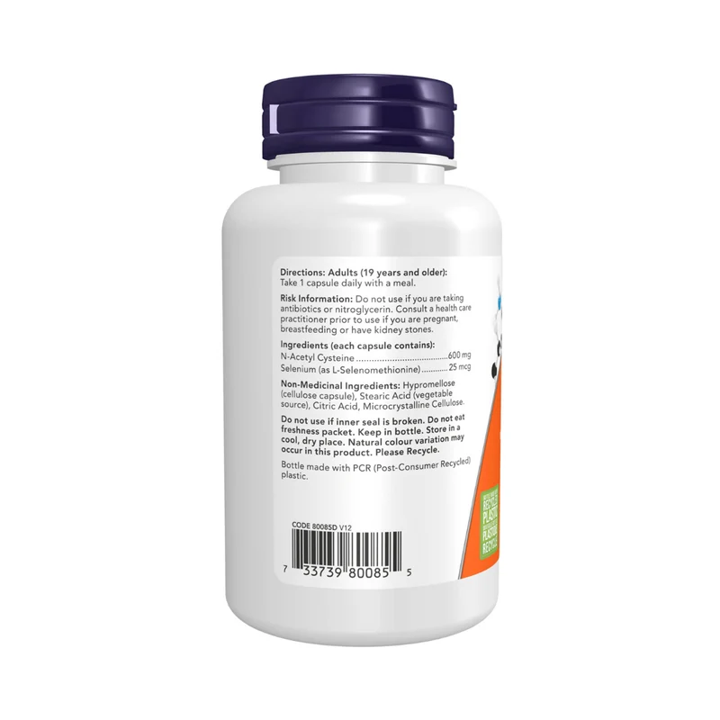NOW - NAC 600 mg with Selenium | 100 Veg Capsules