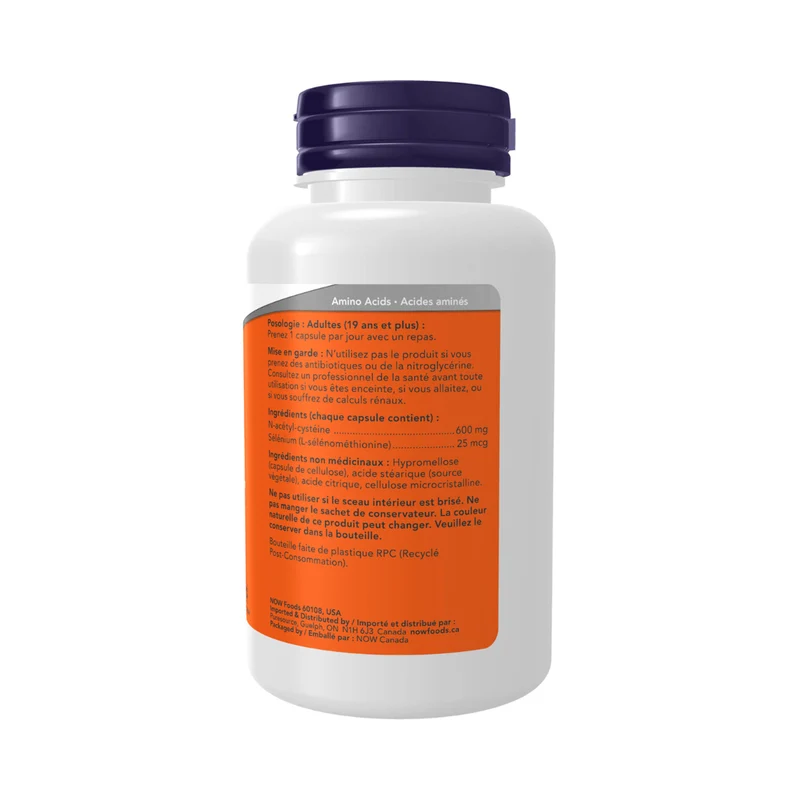 NOW - NAC 600 mg with Selenium | 100 Veg Capsules