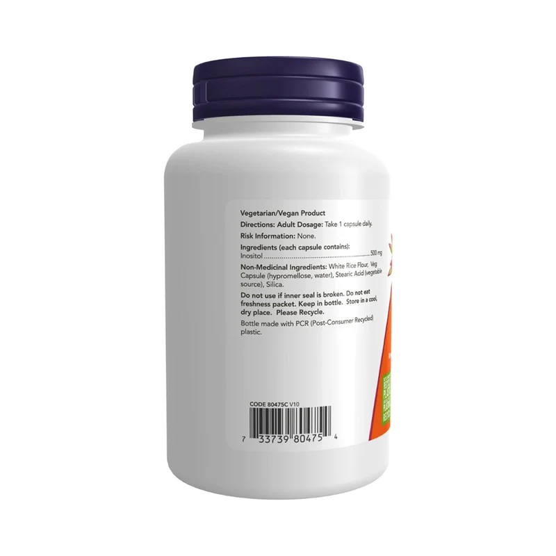 NOW - Inositol 500 mg | 100 Veg Capsules