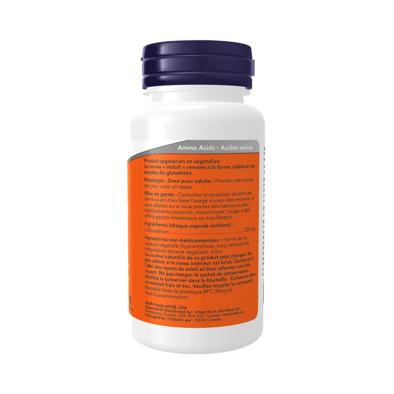 NOW - Glutathione 250 mg | 60 Veg Capsules