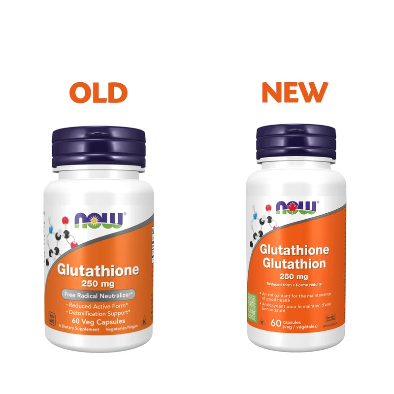 NOW - Glutathione 250 mg | 60 Veg Capsules