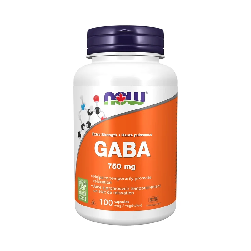 NOW - GABA 750 mg | 100 Veg Capsules