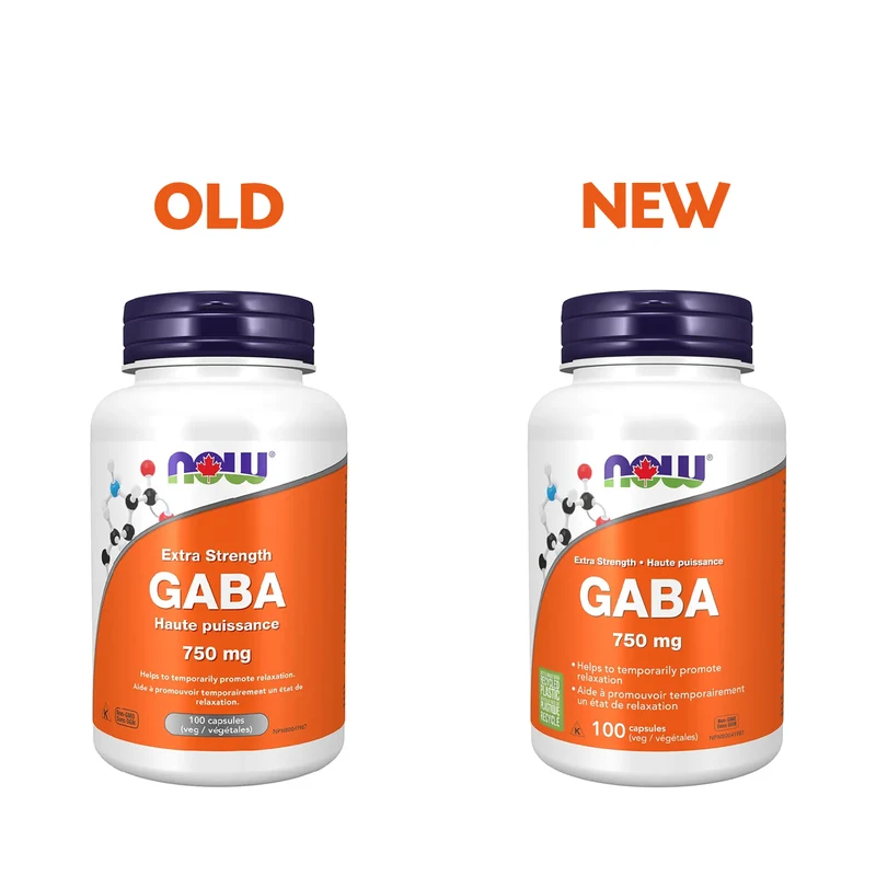NOW - GABA 750 mg | 100 Veg Capsules