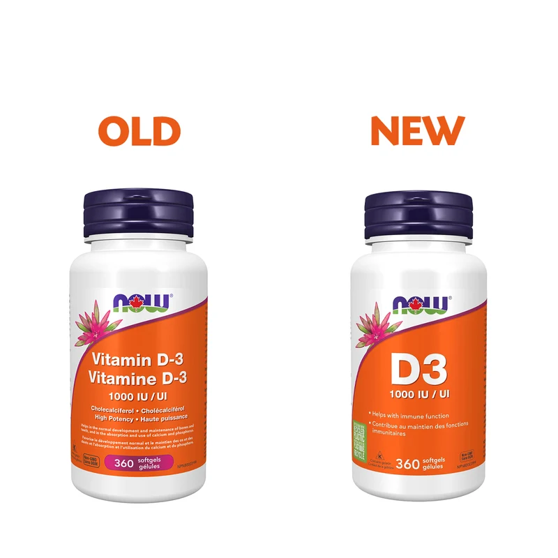 NOW - Vitamin D3 1000 IU | 360 Softgels