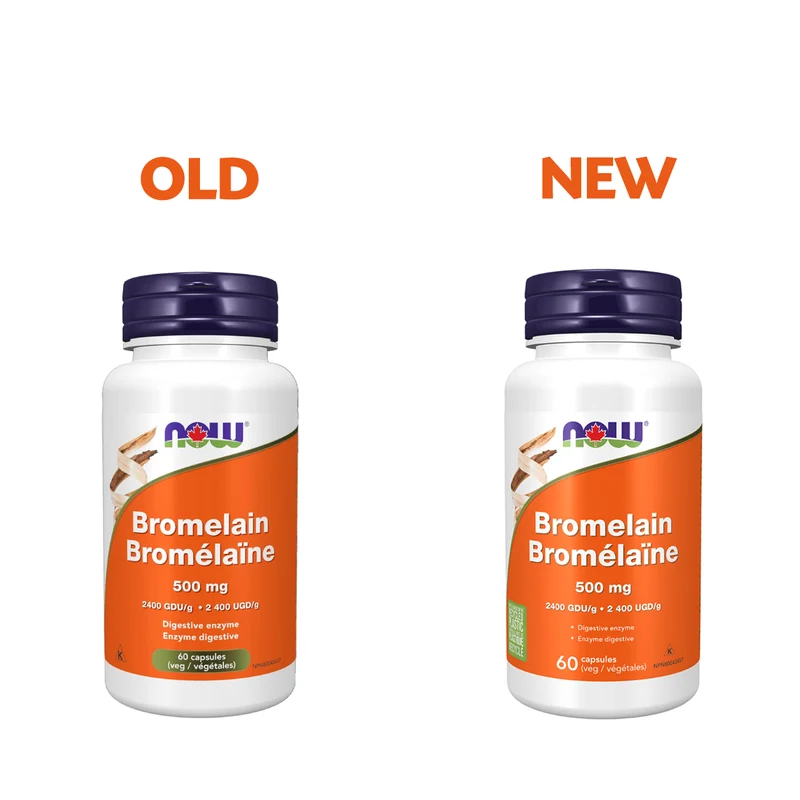 NOW - Bromelain 500 mg | 60 Veg Capsules