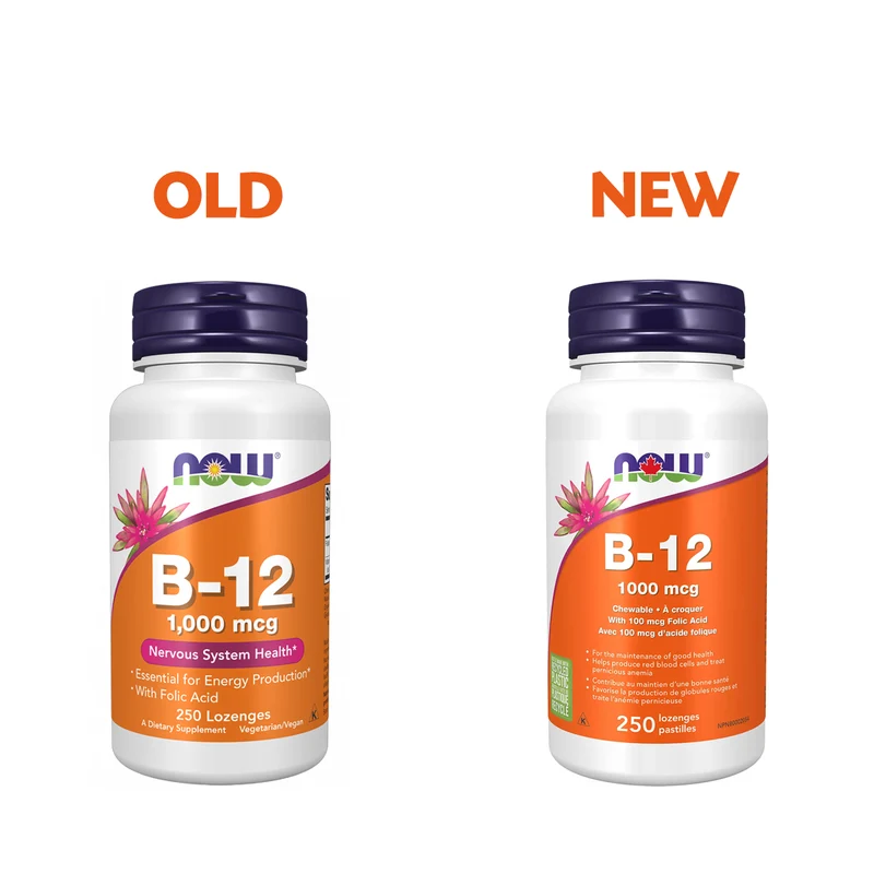 NOW - Vitamin B12 1000 mcg | 250 Chewable Lozenges