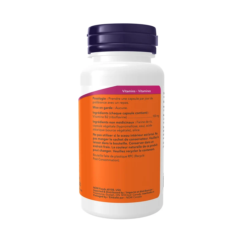 NOW - Vitamin B2 100 mg | 100 Veg Capsules