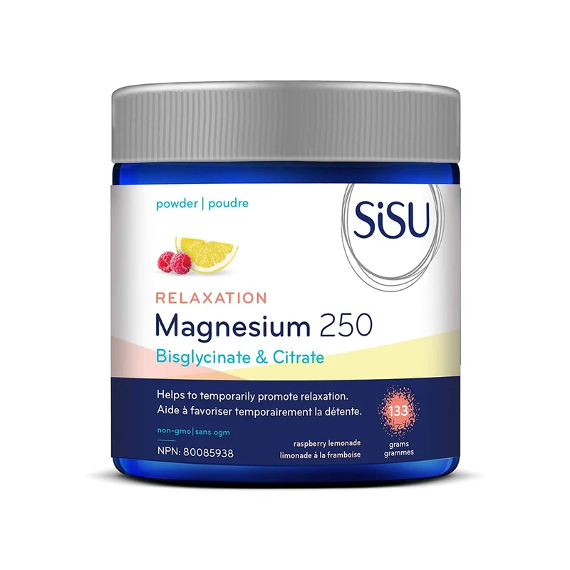 SISU - Magnesium 250 Powder Formula, Raspberry Lemonade | 133 g
