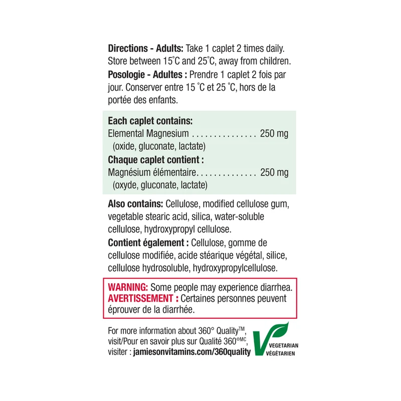 Jamieson - Magnesium Ultra Strength 250 mg | 90 Caplets