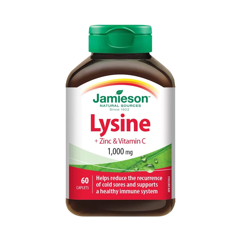 Jamieson - Lysine + Zinc & Vitamin C 1000 mg | 60 Caplets
