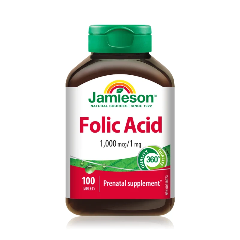 Jamieson - Folic Acid 1000 mcg | 100 Tablets