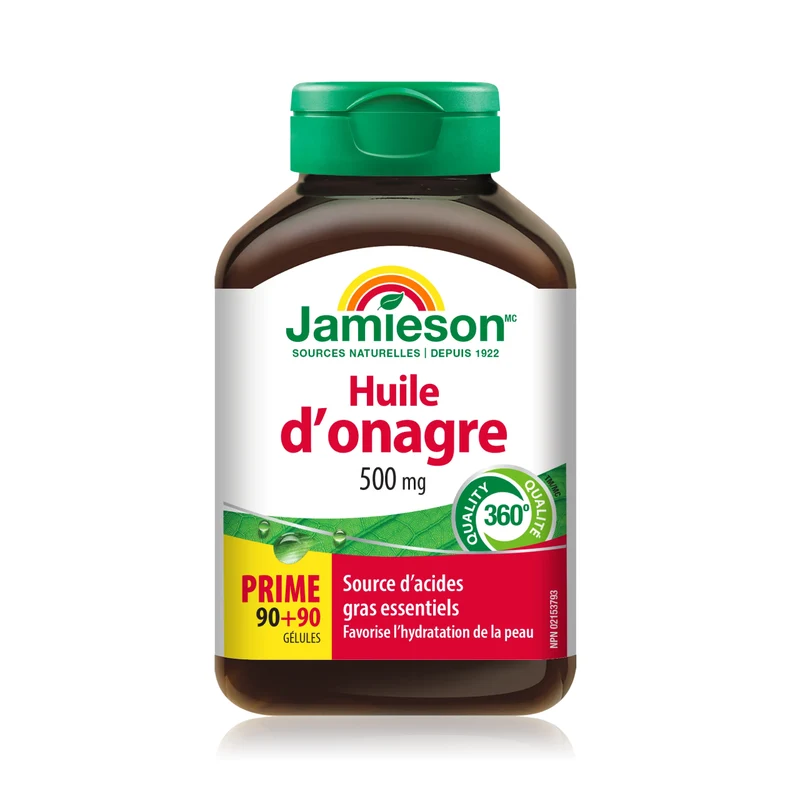 Jamieson - Evening Primrose Oil, 500 mg | 90 + 90 Softgels