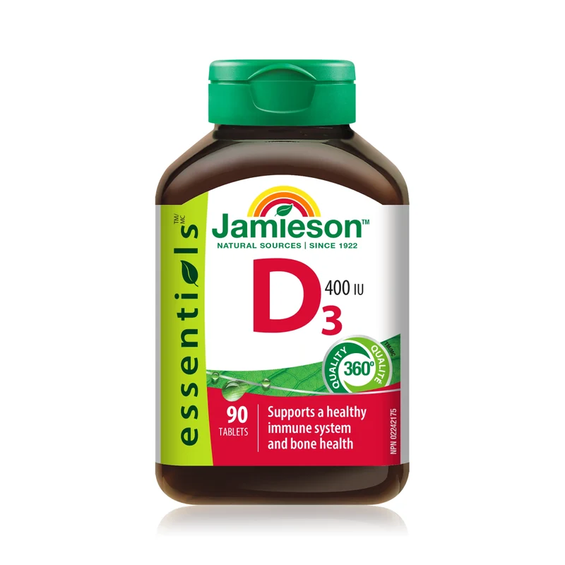 Jamieson Vitamin D3, 400 IU | 90 Tablets
