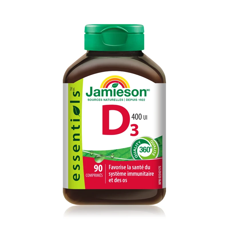 Jamieson Vitamin D3, 400 IU | 90 Tablets