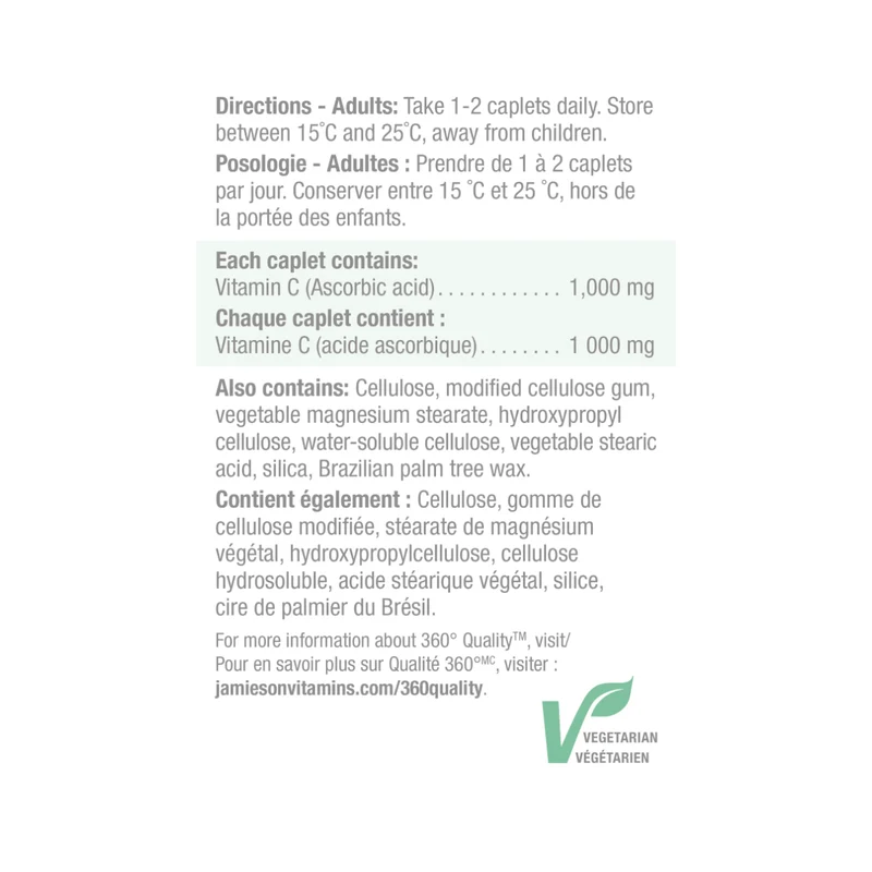 Jamieson - Vitamin C 1000 mg | 100 Caplets