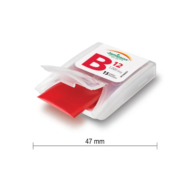 Jamieson - B12 Fast Dissolving Strips, 1000 mcg | 2 x 15 Strips