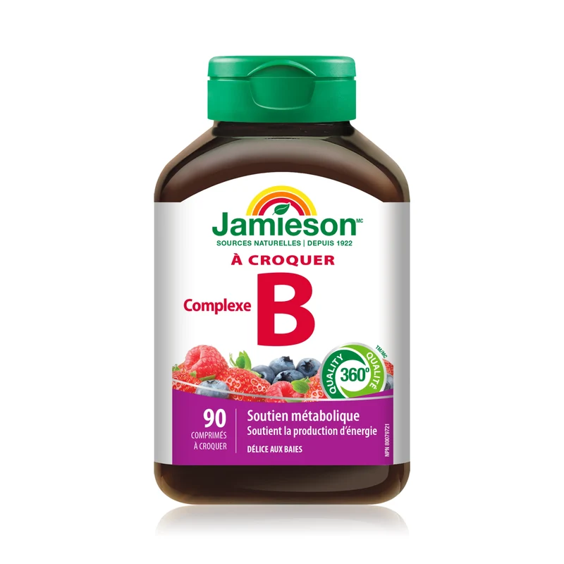 Jamieson - Chewable B Complex - Berry Bliss | 90 Chewable Tablets