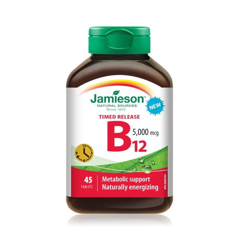 Jamieson - B12 5000 mcg Timed Release | 45 Tablets