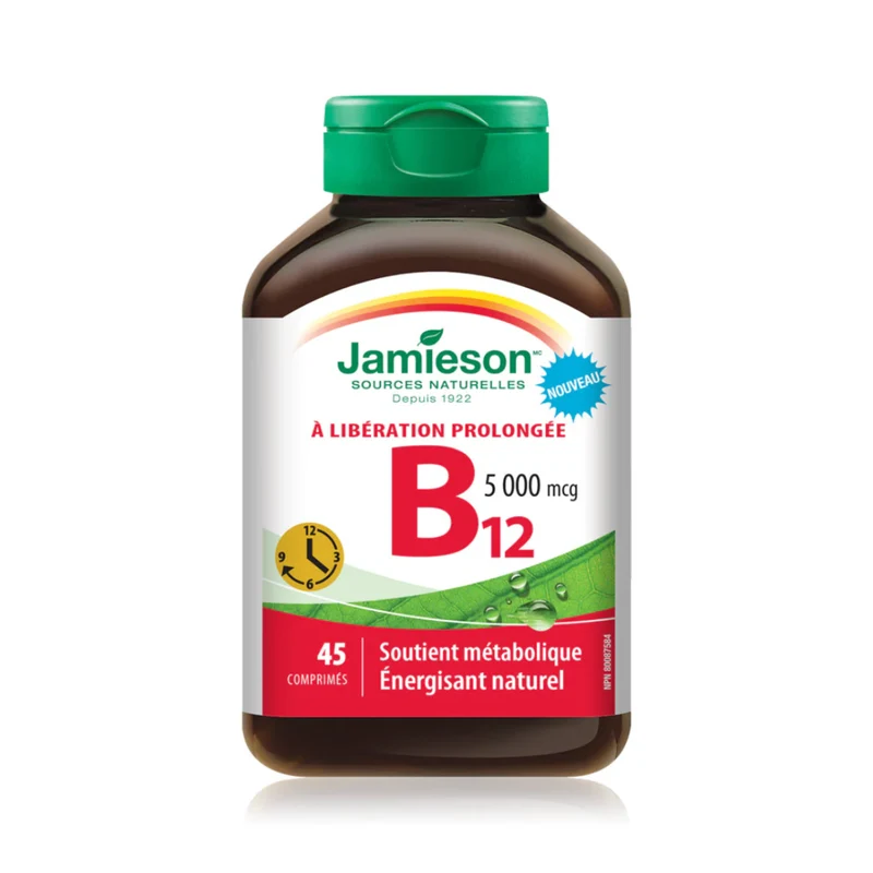 Jamieson - B12 5000 mcg Timed Release | 45 Tablets