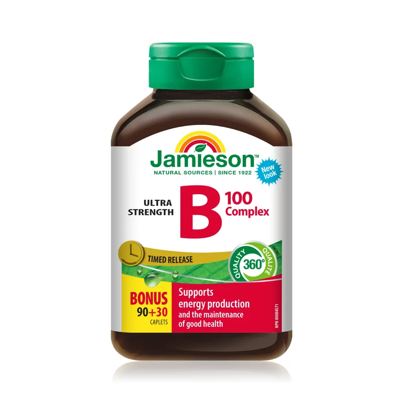 Jamieson - B 100 Complex, Timed Release, Ultra Strength | 90 + 30 Caplets
