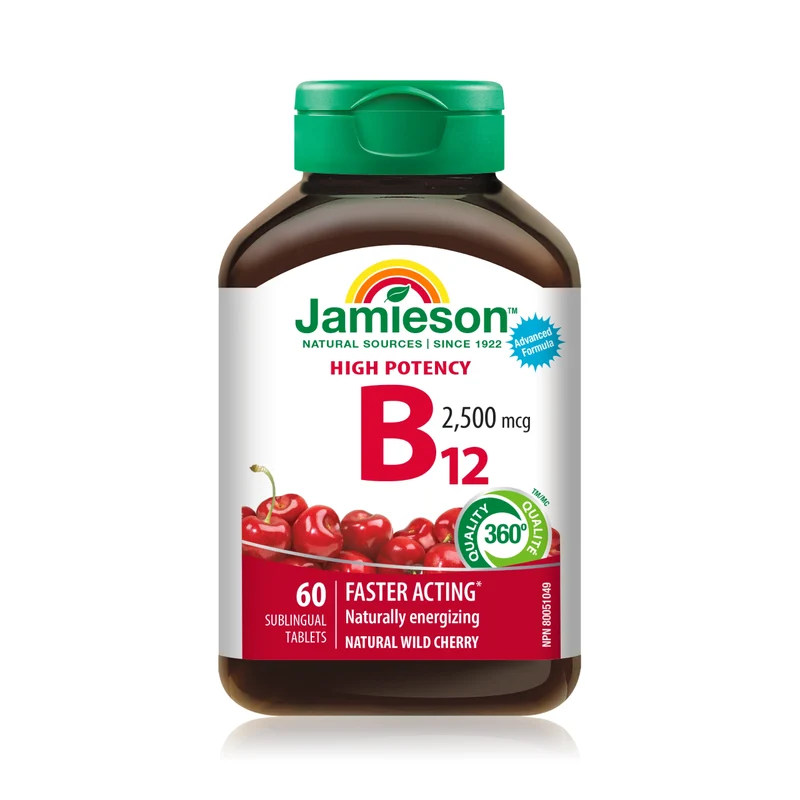 Jamieson - Vitamin B12, 2500 mcg | 60 Sublingual Tablets