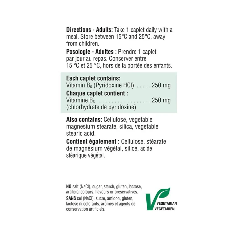 Jamieson - Vitamin B6 250 mg | 100 Caplets
