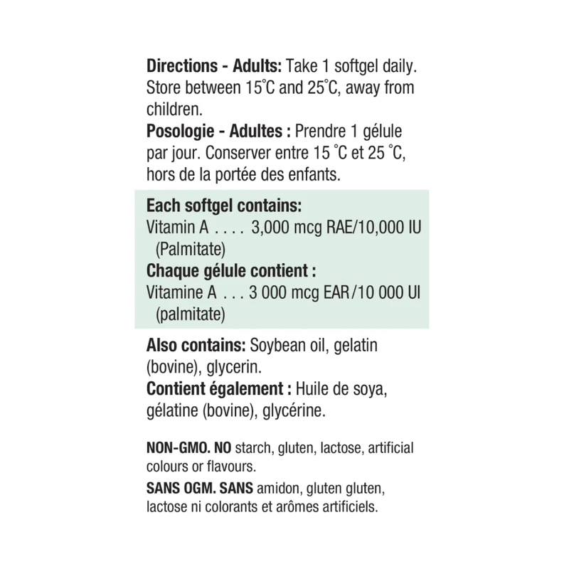 Jamieson - Vitamin A 10,000 IU | 100 Softgels
