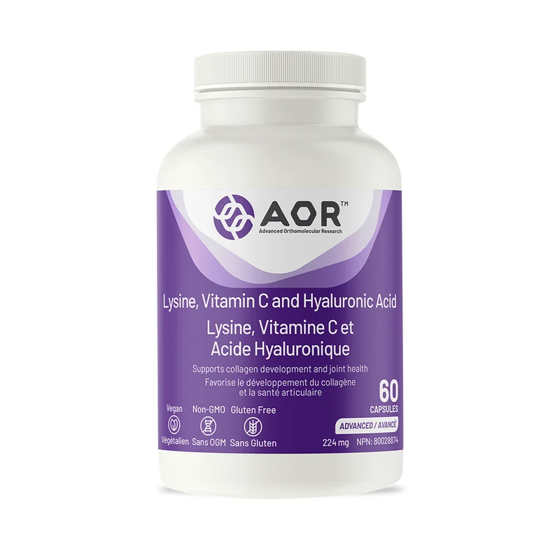 AOR - Lysine, Vitamin C, and Hyaluronic Acid | 60 Capsules