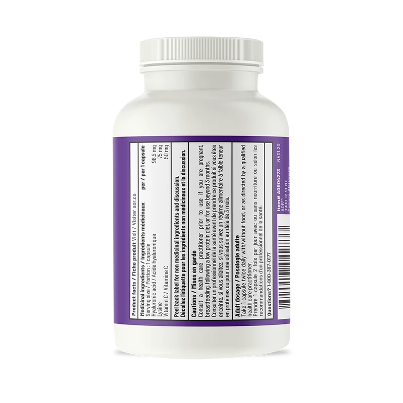 AOR - Lysine, Vitamin C, and Hyaluronic Acid | 60 Capsules