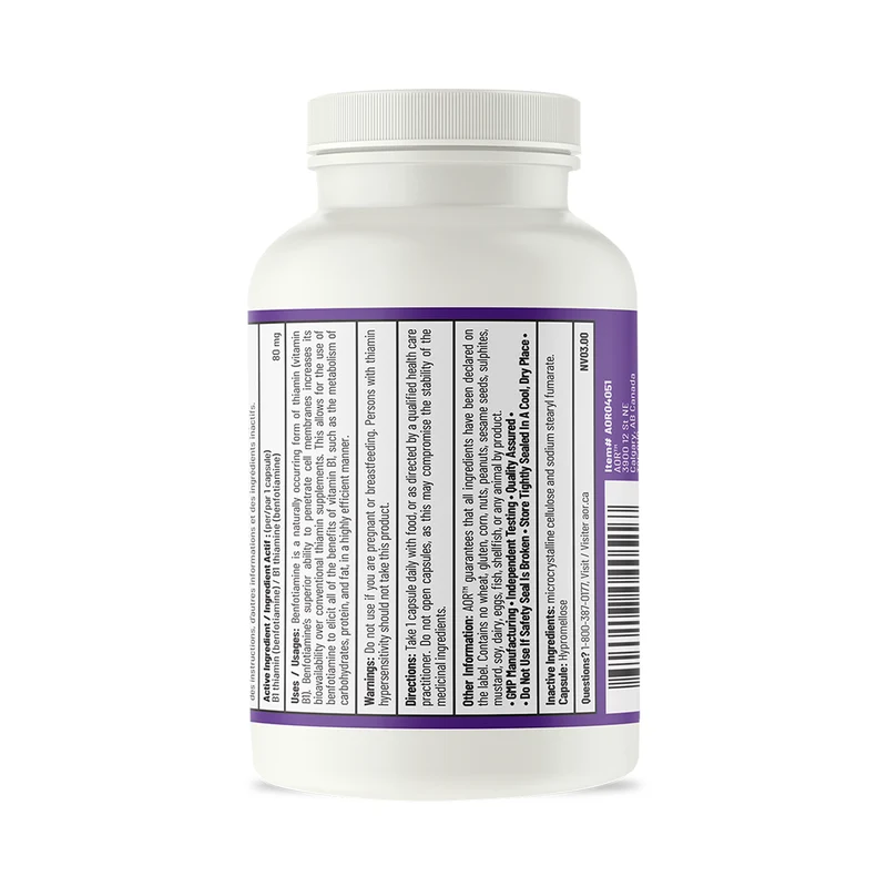 AOR - Benfotiamine | 120 Capsules