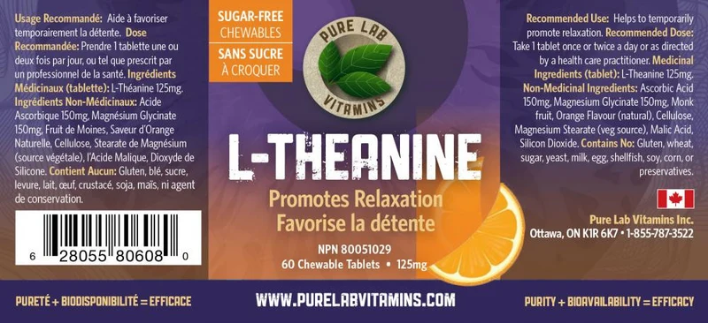 Pure Lab L-Theanine Chewable | 60 Capsules*