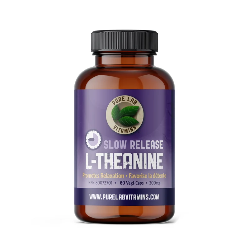 Pure Lab - L-Theanine 200 mg Slow Release | 60 Veg Capsules